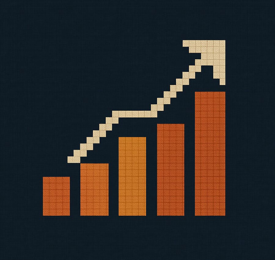 Pixeled Growth Chart